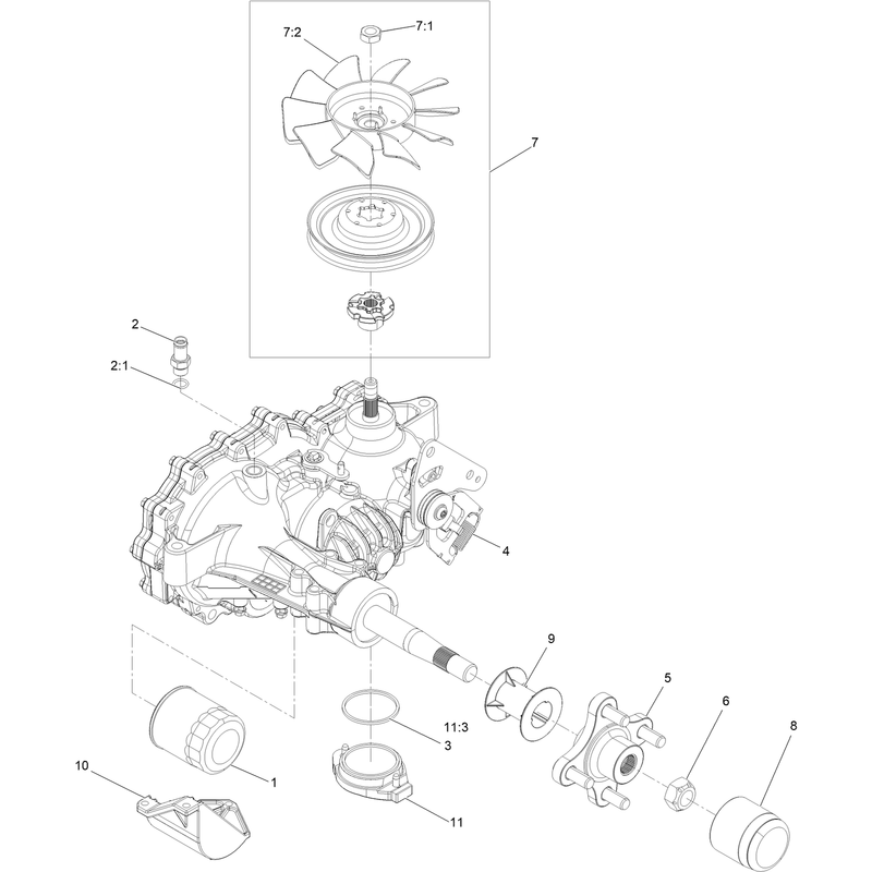 RH Transaxle Assembly No. 135-0139
