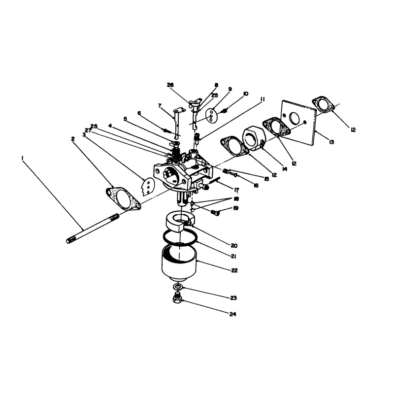 Carburetor Assembly Model No 47pn2-7