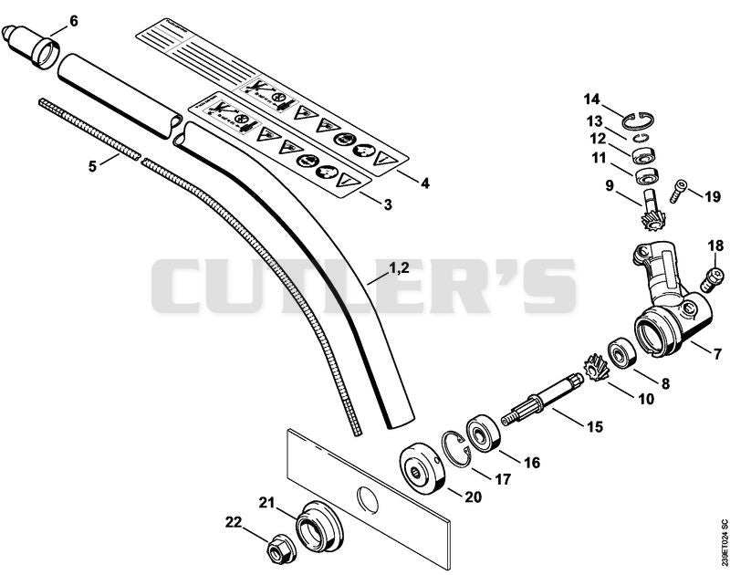 FC 100: Drive tube assembly, Gear head