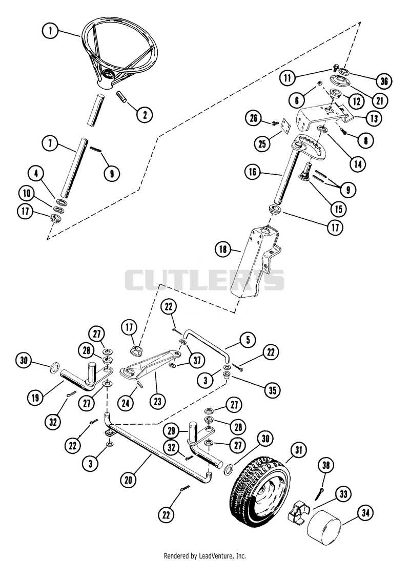Steering & Front Wheels Assembly