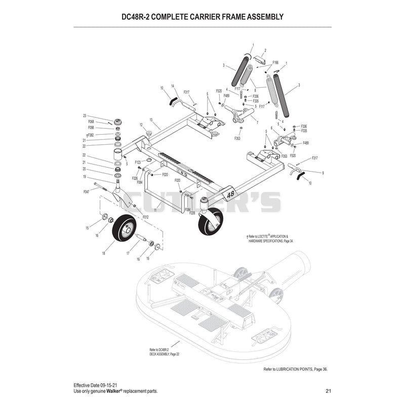 DC48R-2 Complete Carrier Frame Assembly