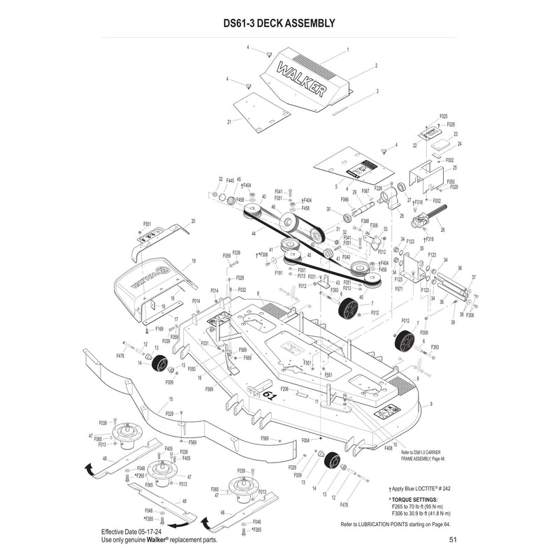 DS61-3 DECK ASSEMBLY