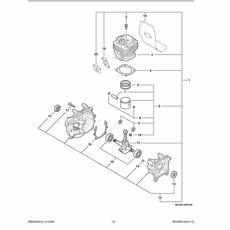Engine, Short Block -- SB1064