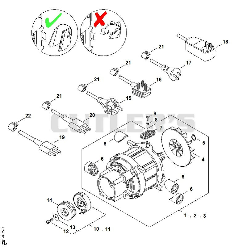 Electric motor, Connecting cable