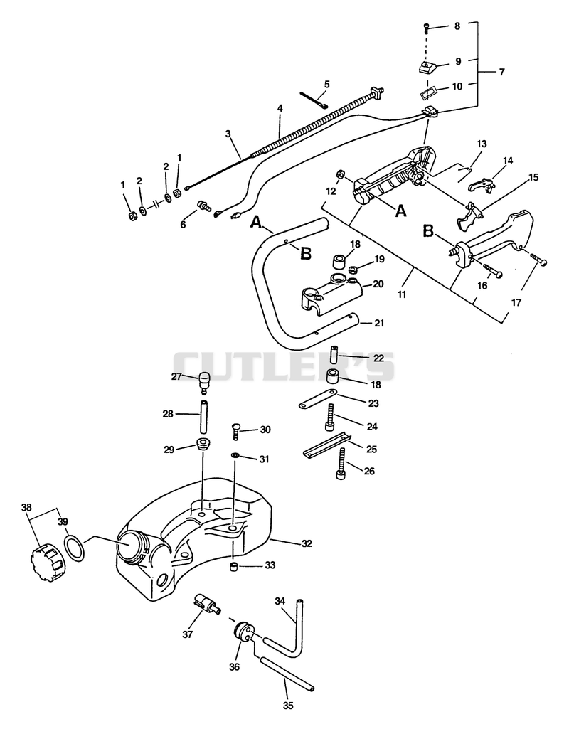 Fuel System, Handles, Ignition Switch, Throttle