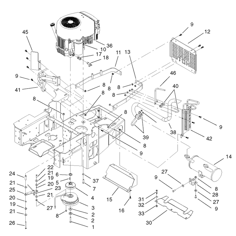 Engine and Clutch Assembly