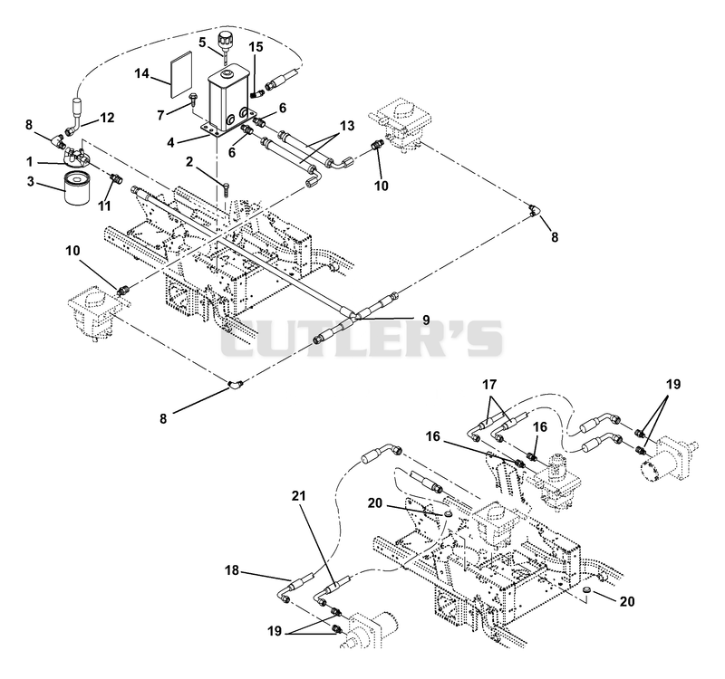 Hydraulic Tank, Filter, Pumps, & Hoses