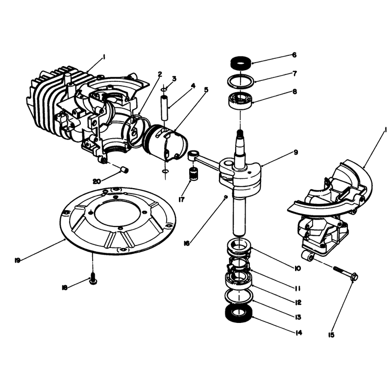 Crankshaft Assembly Model No 47pn2-7