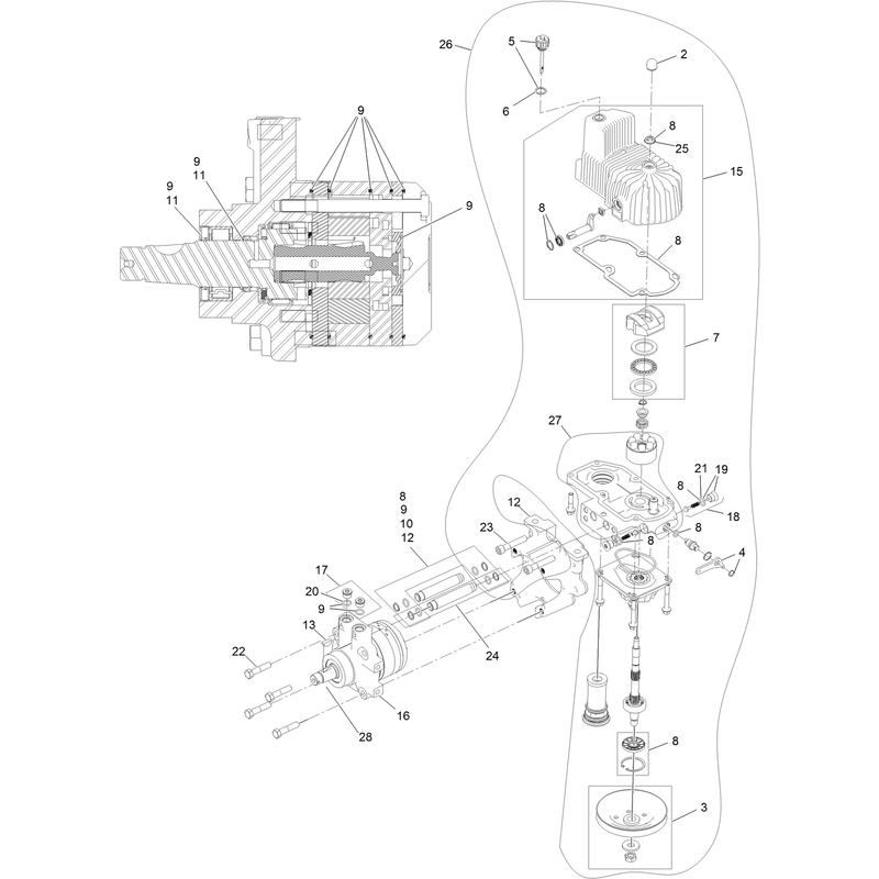 LH Hydro Assembly No 135-7901