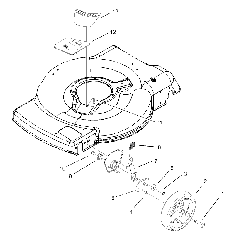 Front Axle and Wheel Assembly
