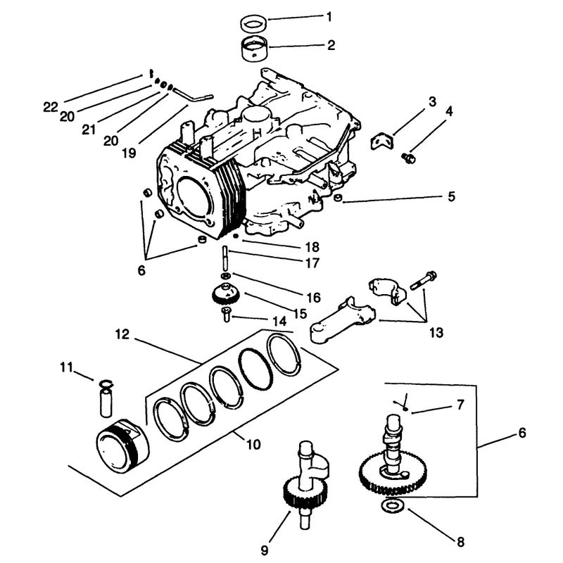 Crankcase Engine Kohler Model No Cv14-S1429 Continued