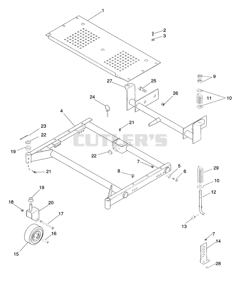 50" MOWER FRAME 1