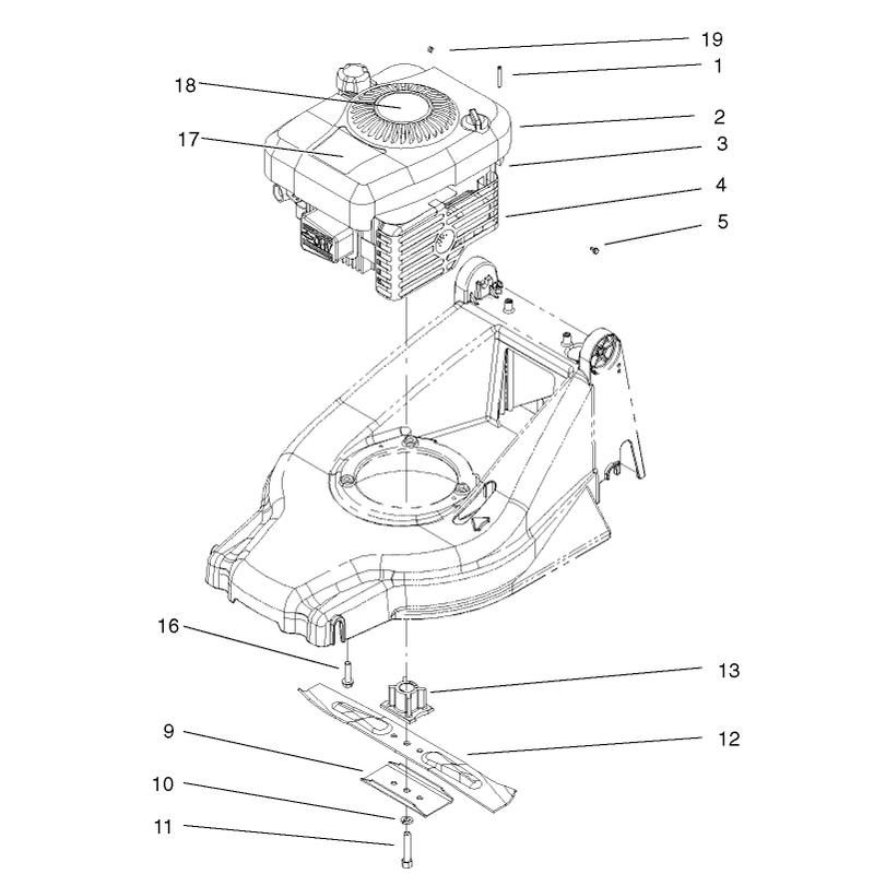 Engine and Blade Assembly
