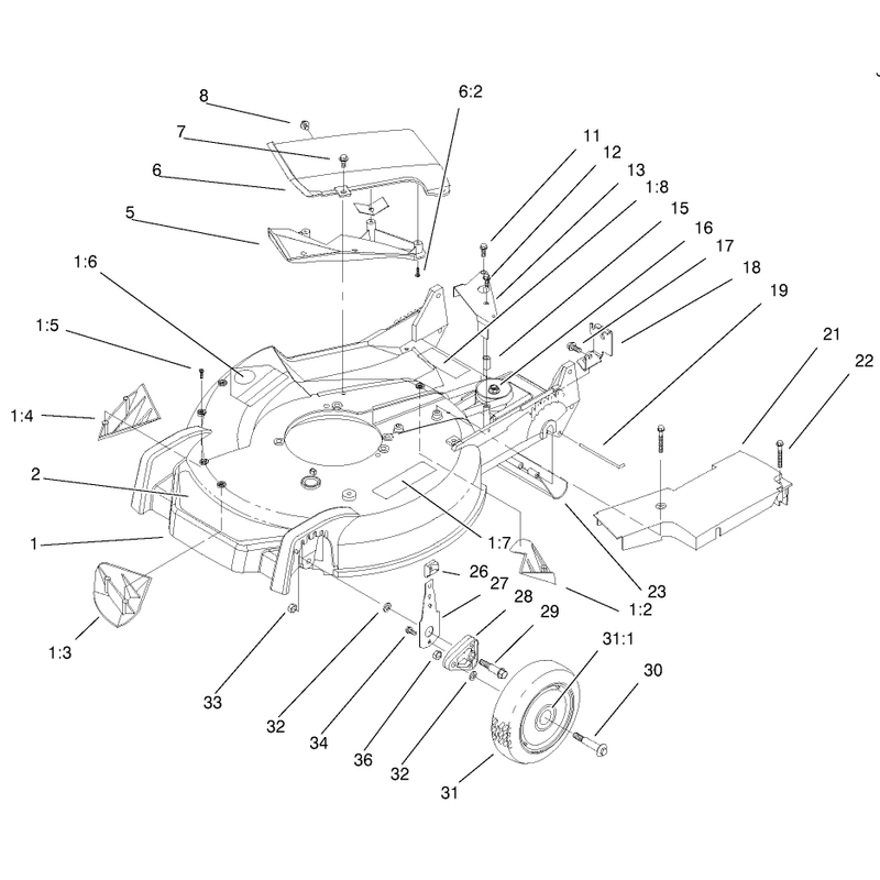 Housing Handle Bracket and Wheel Assembly