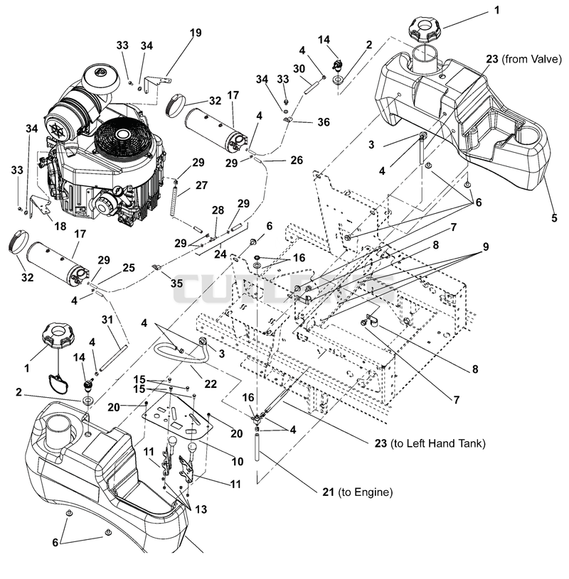 Fuel Tanks 102, 103, 104
