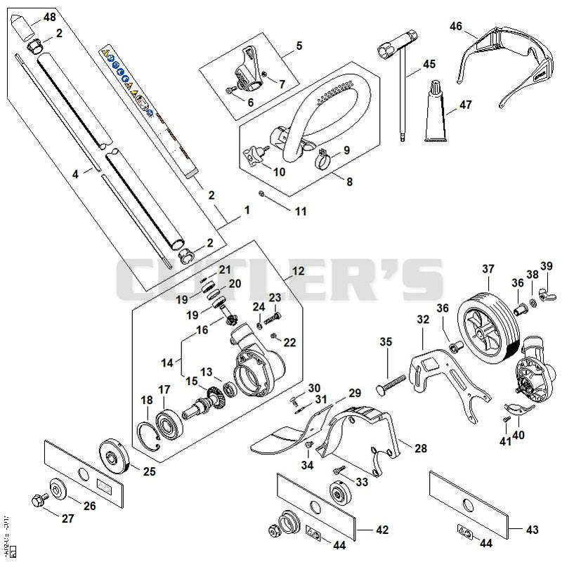 Drive tube assembly, Gear head, Deflector