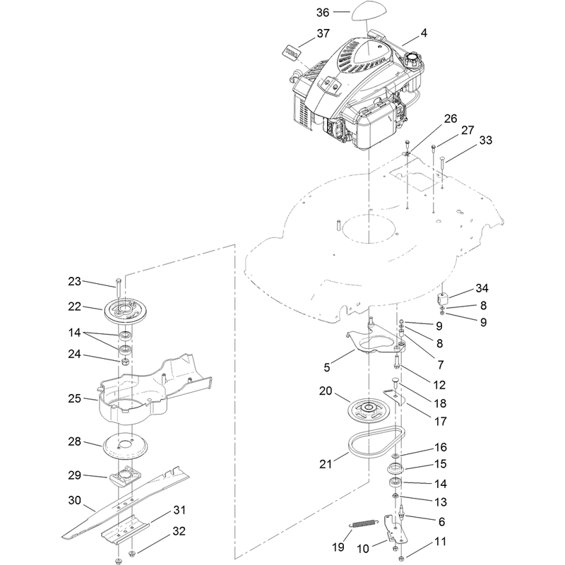 Engine and Blade Assembly