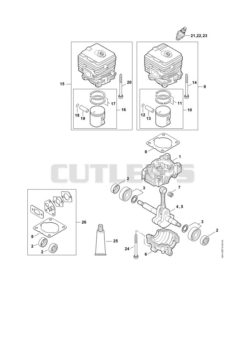 Crankcase, Cylinder