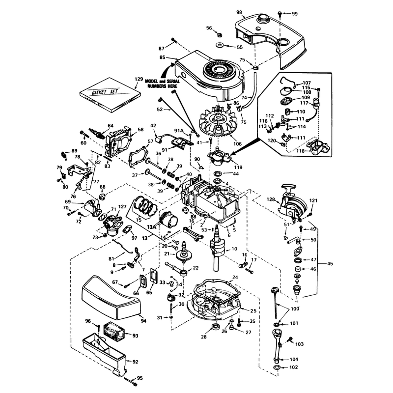 Engine Tecumseh Model No Tnt 100-10068d
