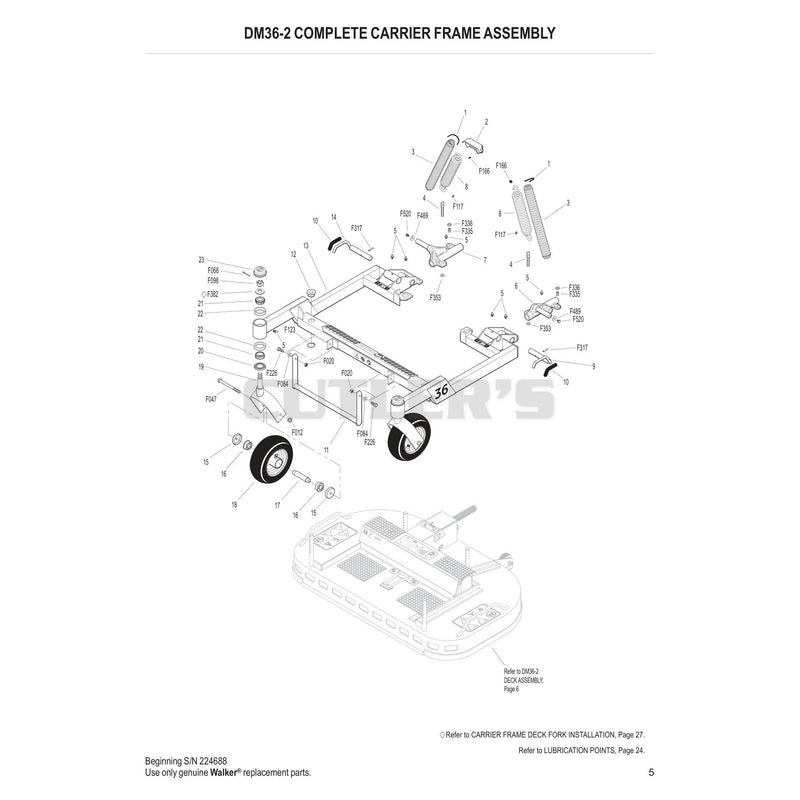 DM36-2 Complete Carrier Frame Assembly