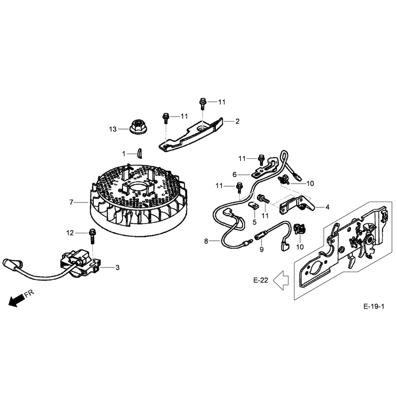 Flywheel Assembly Honda GCV160A-NBL1