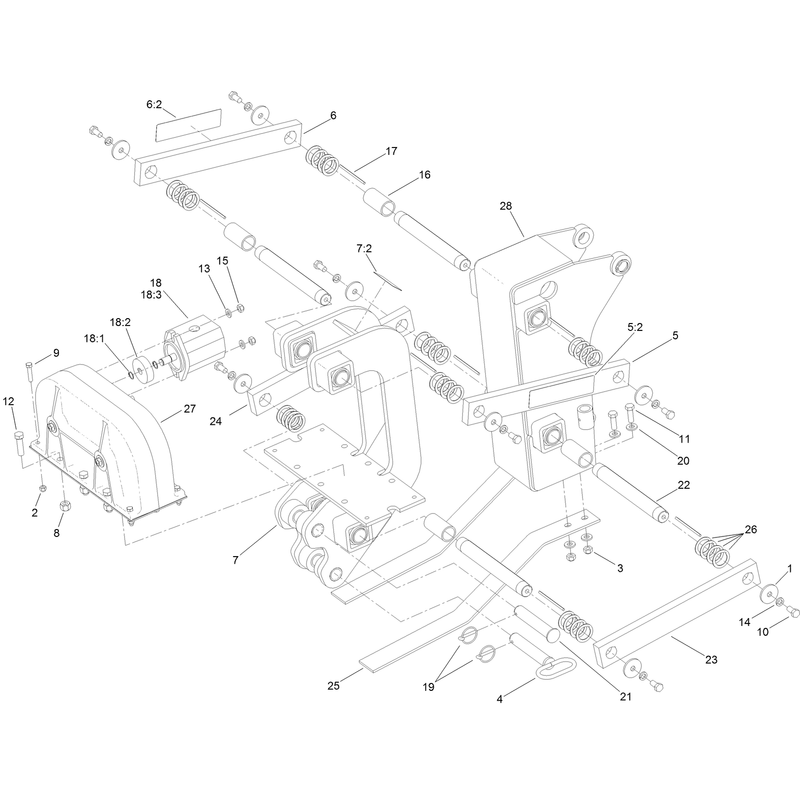 Plow Frame, Blade Mounting and   Transmission Assembly