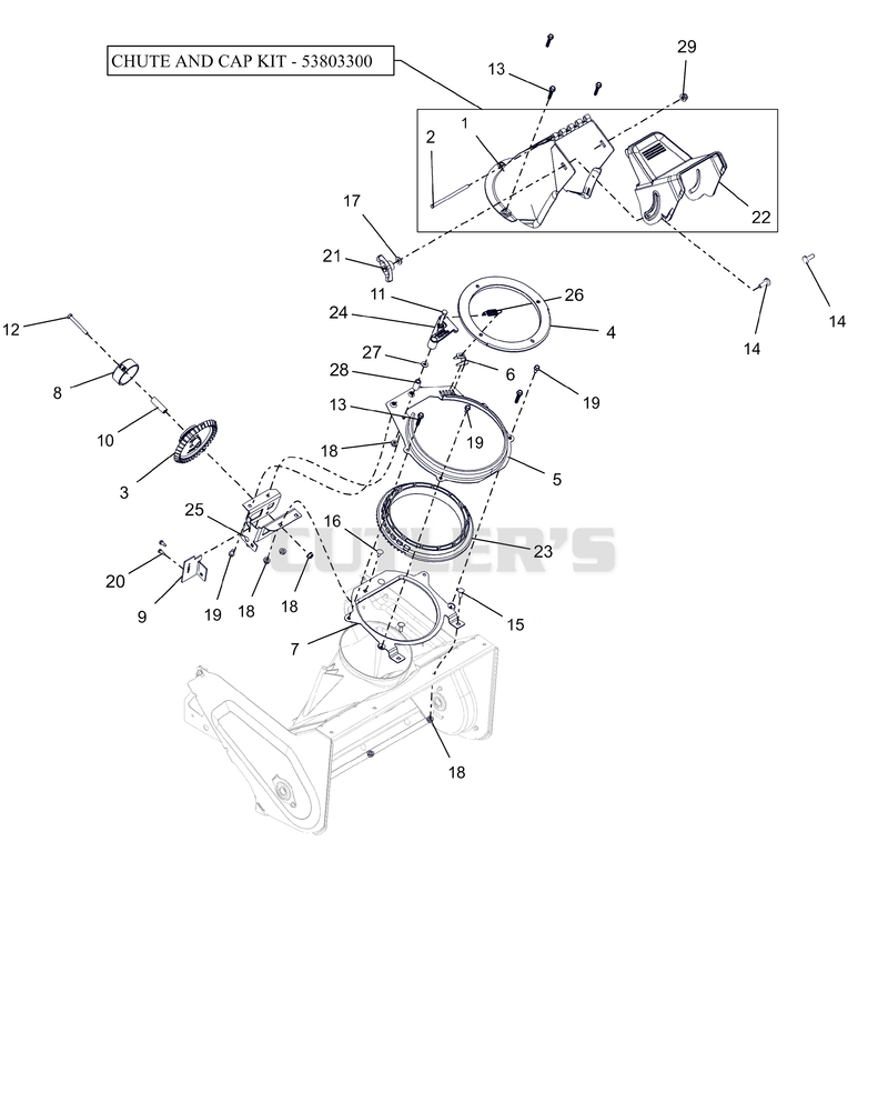 Discharge Chute - Remote Control