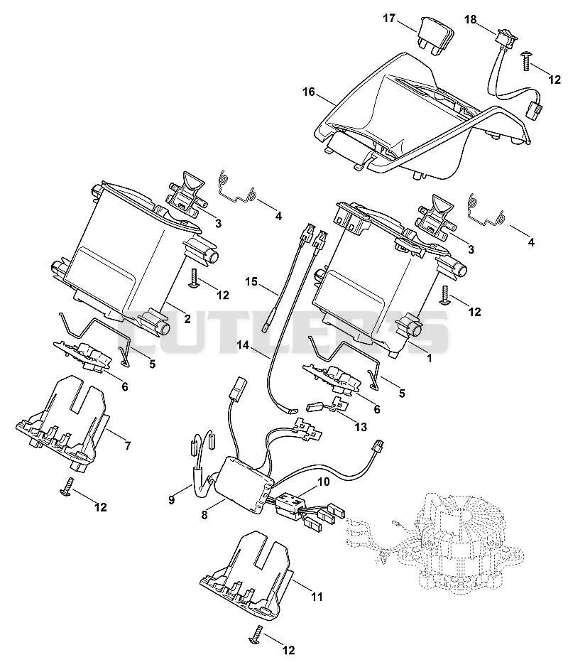 Battery holder, electronic module
