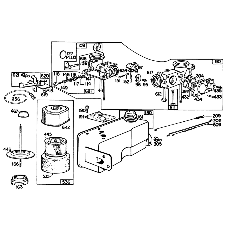 Engine Briggs and Stratton Model 131922-0163-01 Continued