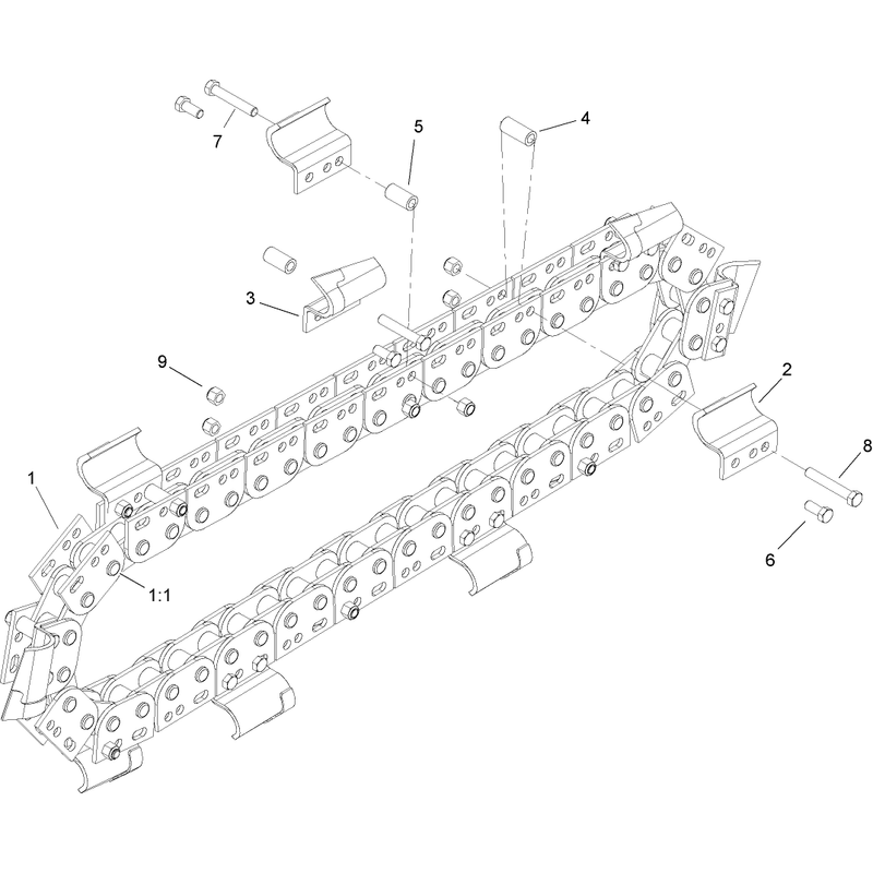Trencher Chain Assembly No 106-7626
