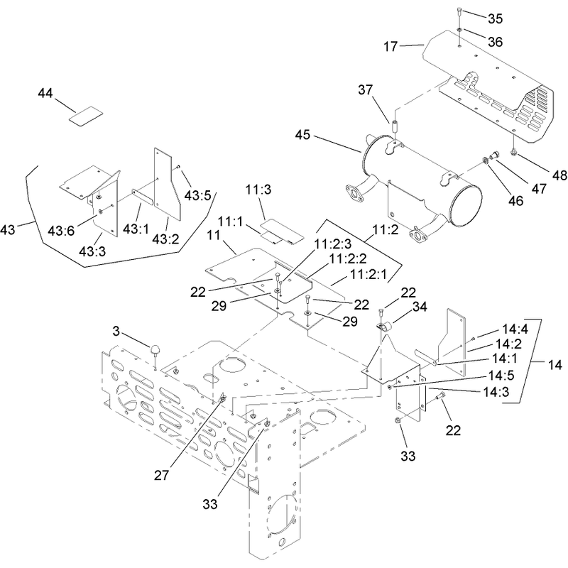 Muffler and Guard Assembly