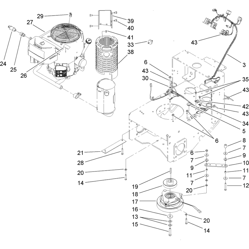 Engine and Clutch Assembly