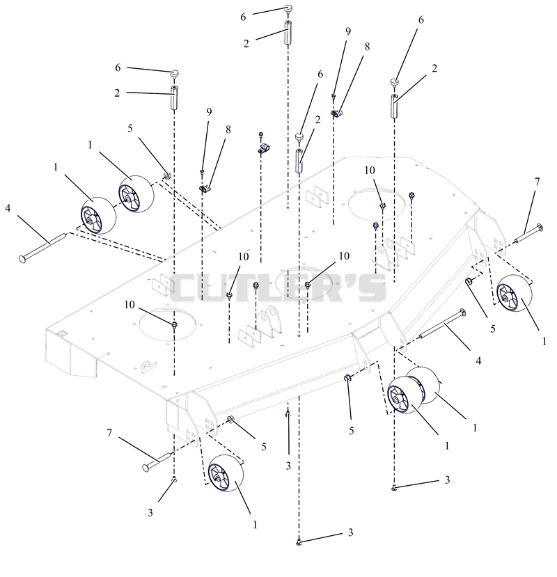 Anti-Scalp Wheels - 52" and 60" - SD