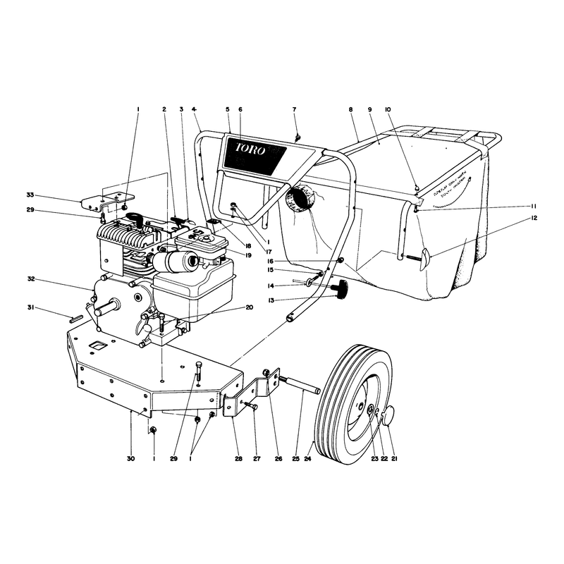 Engine and Hopper Assembly
