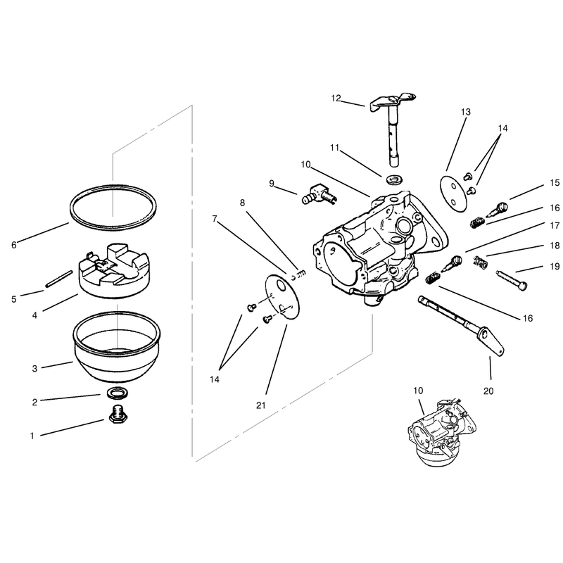 Carburetor Kohler Model Ms14s-Ts601559