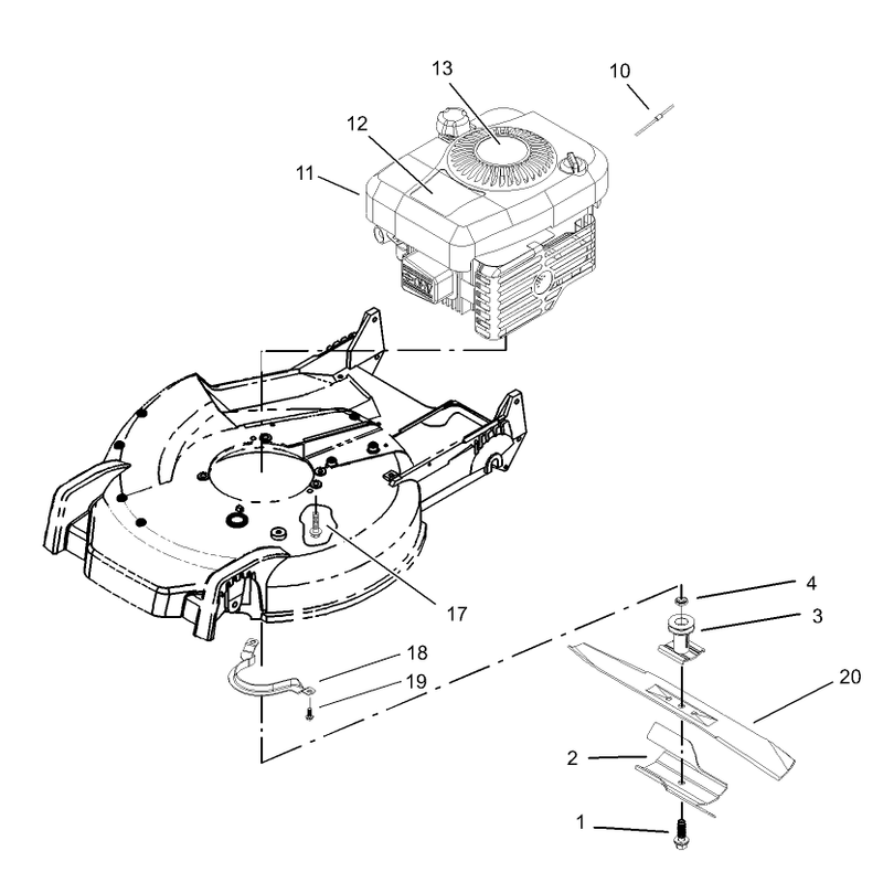 Engine and Blade Assembly