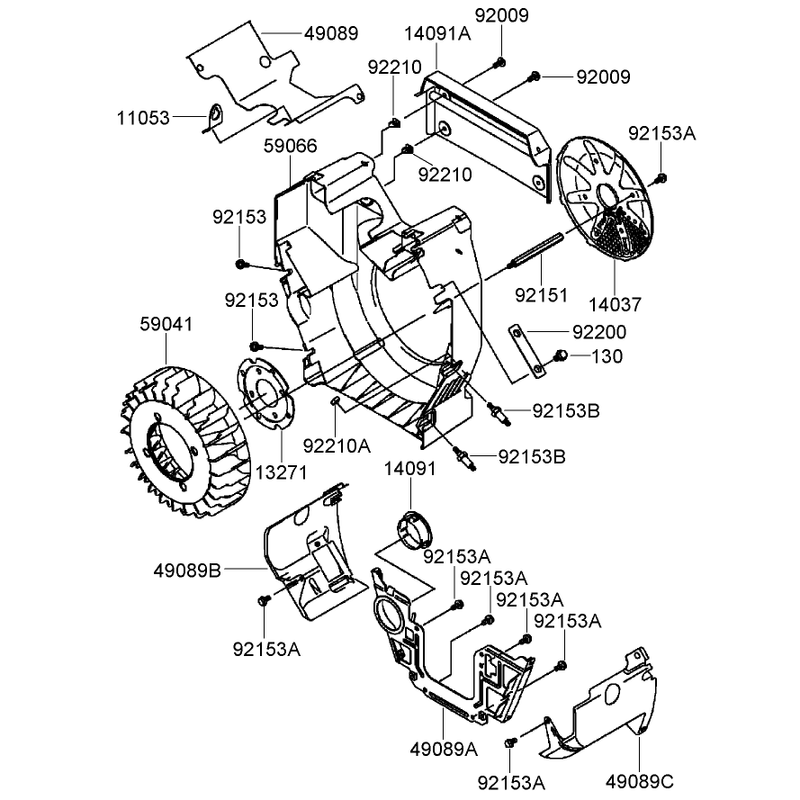 Cooling Equipment Assembly Kawasaki FH770D-AS05