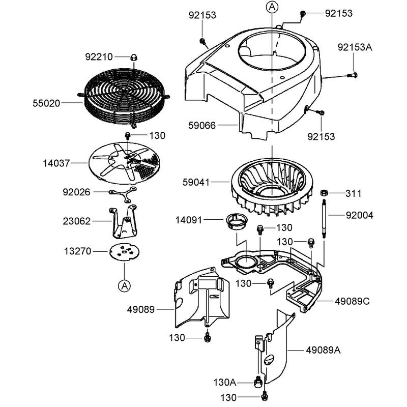 Cooling Equipment Assembly Kawasaki FH680V-DS22