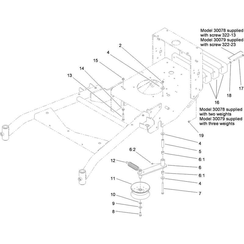 Power Take Off Idler and Weight Assembly