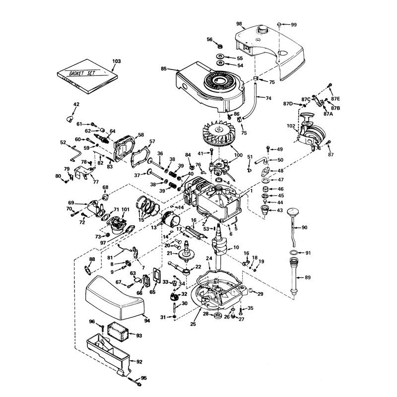 Engine Tecumseh Model No Tnt 100-10045