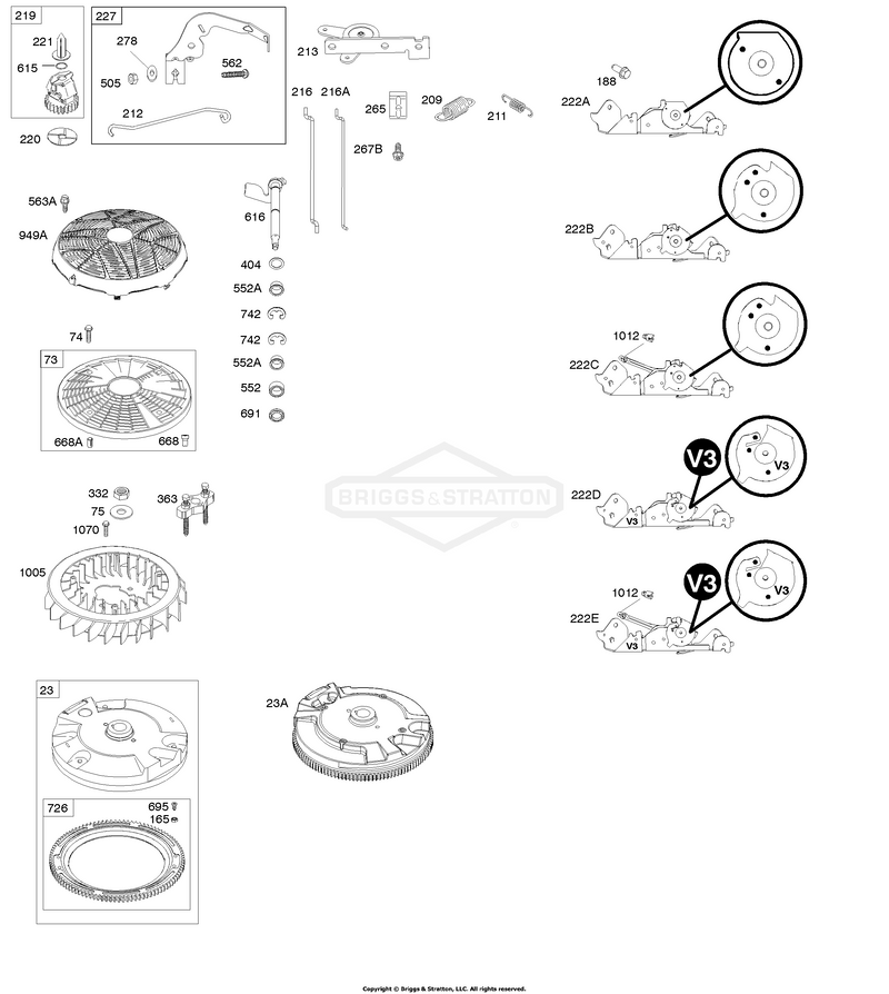 Controls, Flywheel, Governor Spring