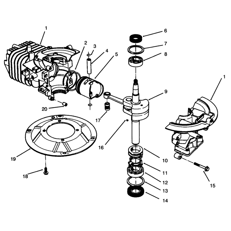 Crankshaft Assembly Model No 47pr4-3