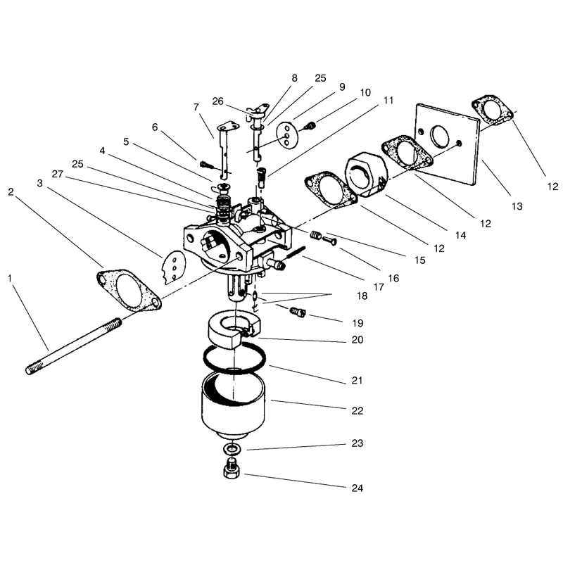 Carburetor Assembly Model No 47ps5-3serial No 6900001-7901902model No 47pt7-3serial No 7901903 and Up