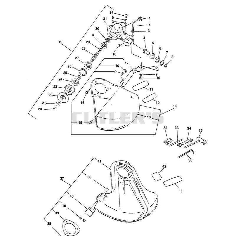 GEARCASE, SHIELDS, TOOLS