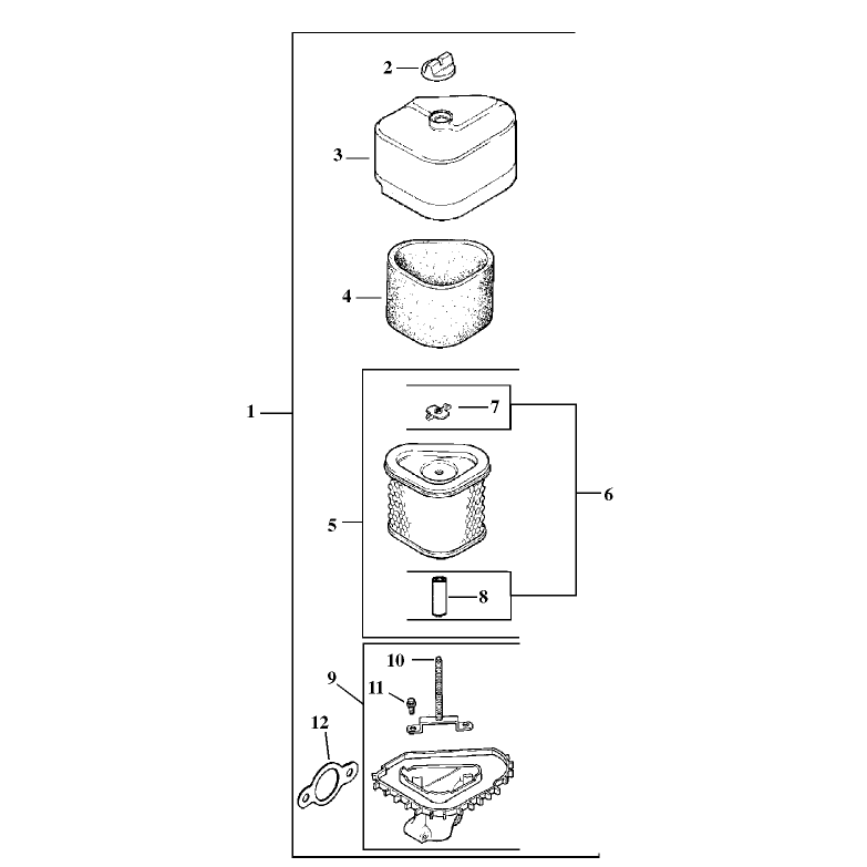 Air Cleaner Assembly Kohler Model Cv15t-41604
