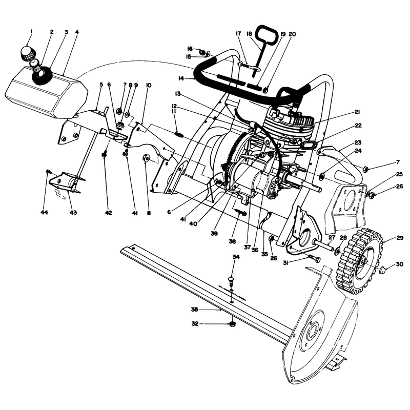 Engine Assembly (models No. 38115c & 38116c)