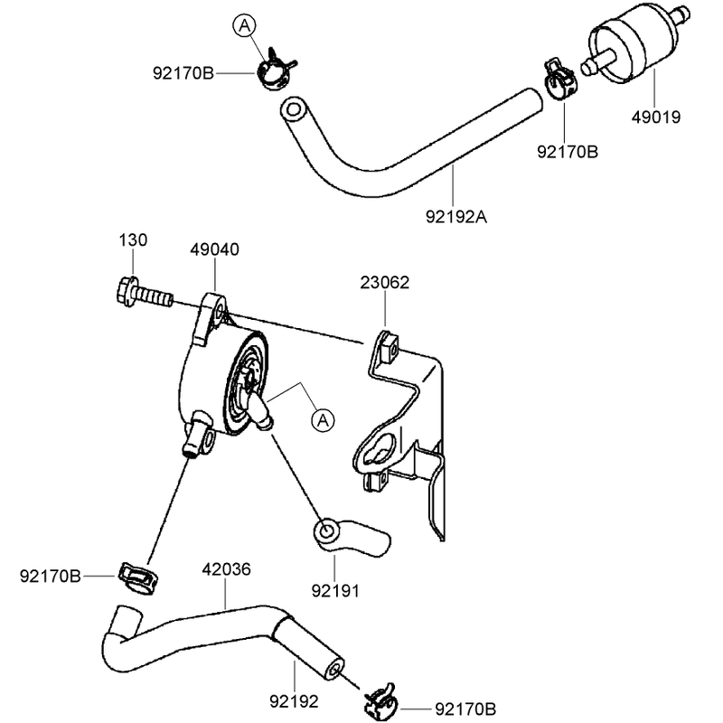 Fuel Tank and Valve Assembly  Kawasaki FH430V-DS28