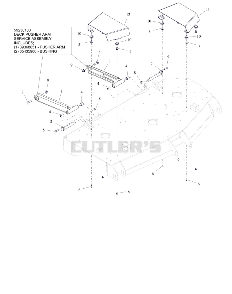 Deck Stabilizer Arms and Belt Guards - 52" and 60"