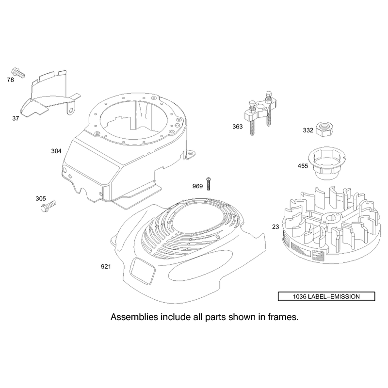 Blower Housing Assembly Briggs and Stratton Model 12H802-1720-B1