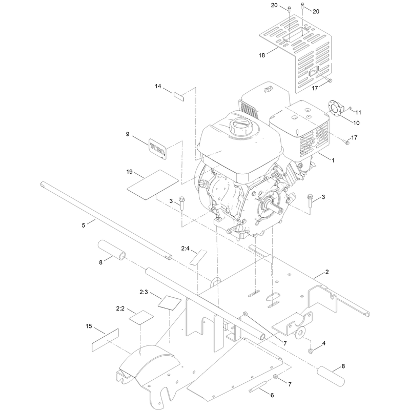 Engine and Frame Assembly